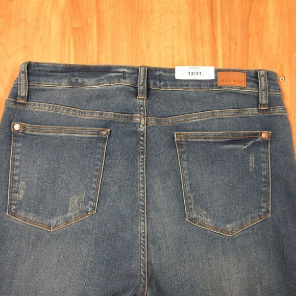 JUDY BLUE High Waist Flare Fit Jeans JB88172 Sz 13/31 Wide Leg Stretch Denim NWT - Picture 10 of 16